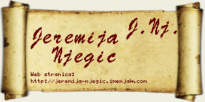 Jeremija Njegić vizit kartica